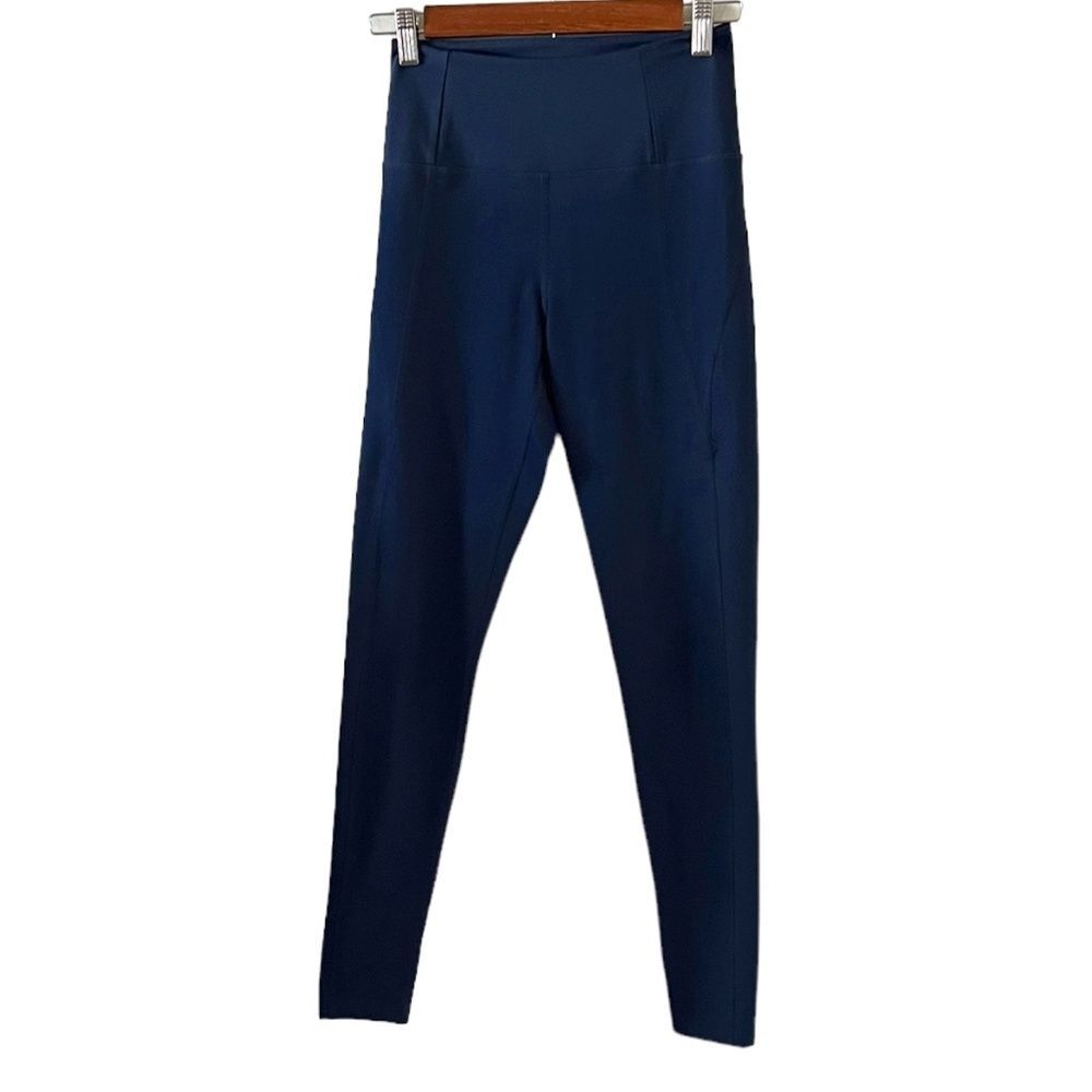 Girlfriend Collective Compressive Leggings In Midnight Blue Size S